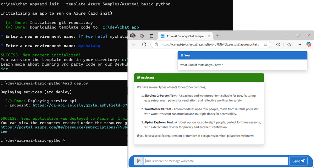 A still image showing how to deploy code to a web app
