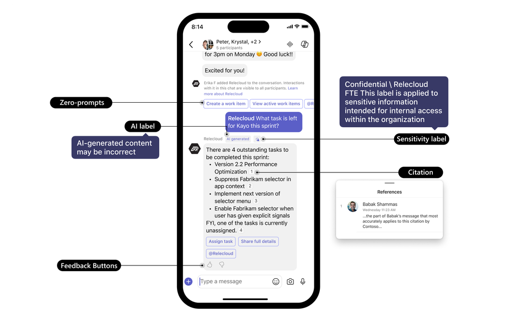 Mobile screen showing the ability to find and interact with agents on a mobile device