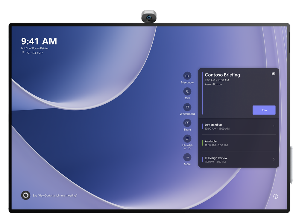 Surface Hub 2S showing all-in-one home screen.png